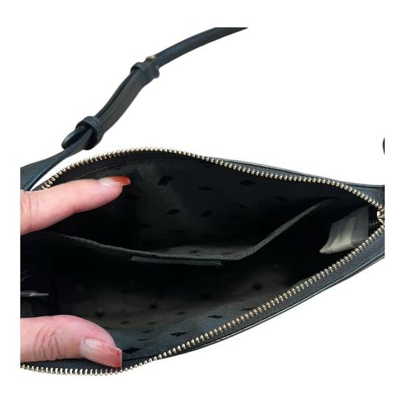 Kate Spade Shimmery Black Crossbody With Adjustable Straps Like New Condition - Picture 2 of 5